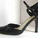 *LKNW* HIGHLIGHTS 3.5" inch High Heels Pointy Toe Ankle Strap Black Shoe Size 8