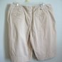TAN KHAKI DRESS BERMUDA SHORTS FLAT FRONT KNEE LENGTH SLACKS PANTS SIZE 16