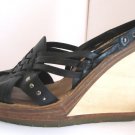 COLE HAAN NIKE AIR 4" inch High Wedge Platform Women Shoe Leather SIZE 9B