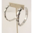 Fashion ladies jewelry large chunky silver layered circle hoop 2" inch earrings