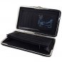 Black Quilted Studded Pattern Evening Wallet Clutch Handbag Purse