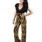 ANIMAL PRINTED WIDE LEG PANTS V NECK SHIRT TOP BLOUSE CAP SLEEVE JUMPSUIT S M L