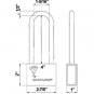 Long Shackle for Mul-T-Lock Padlock C10  Security 4" CLEARENCE - LOCKSMITH