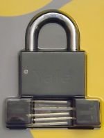 YALE PADLOCK  HIGH SECURITY 3/8"  GATE GARAGE SHUTTER SHED