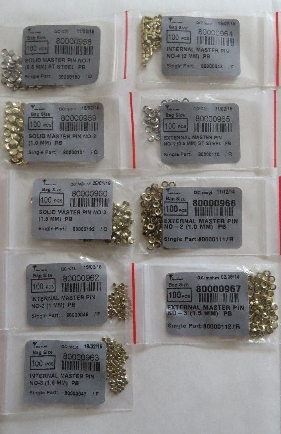 Mul-T-Lock Pinning Master Discs rekey  pins Locksmith Supply Lock Kit Multilock