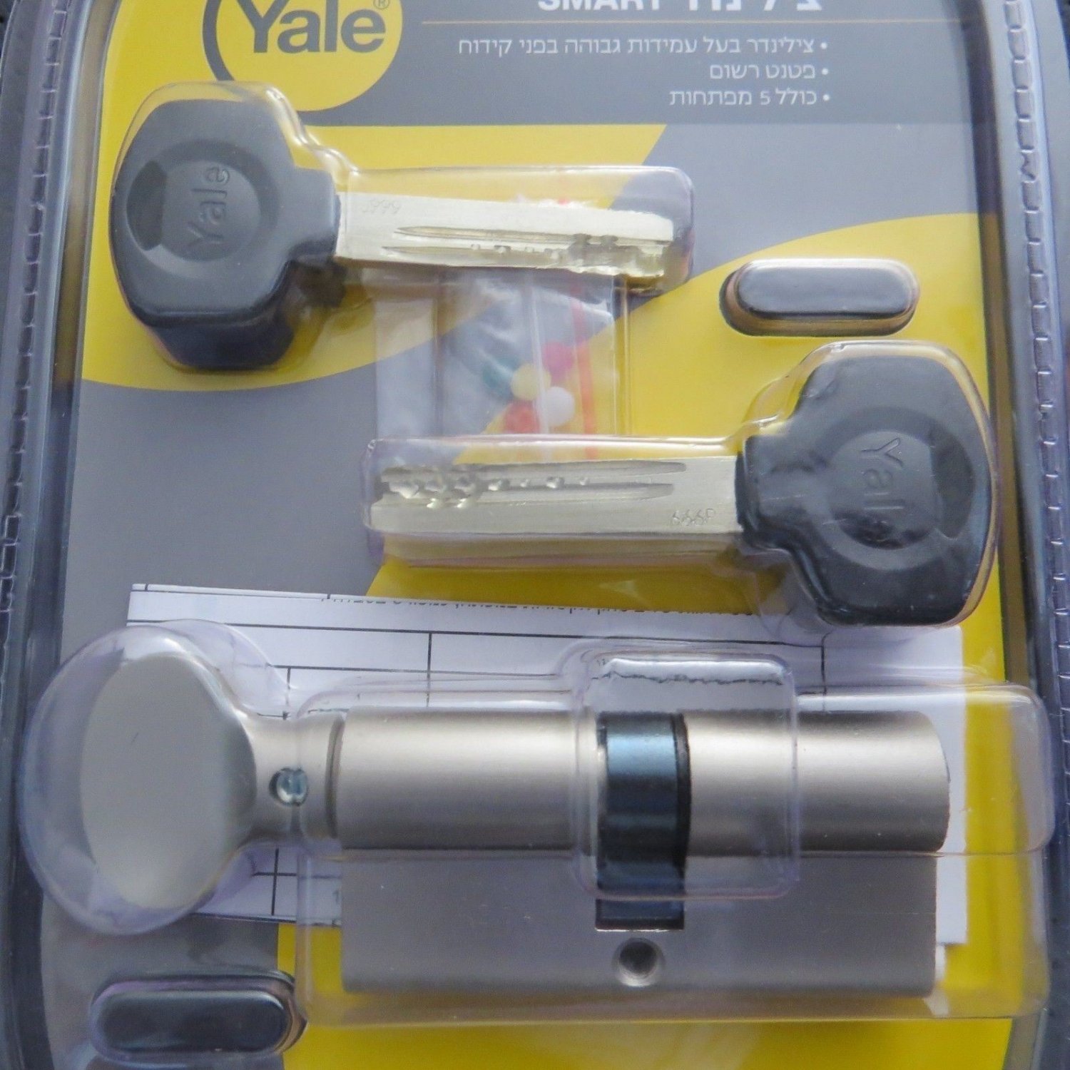 Yale smart door lock cylinder high security euro profile with knob 66