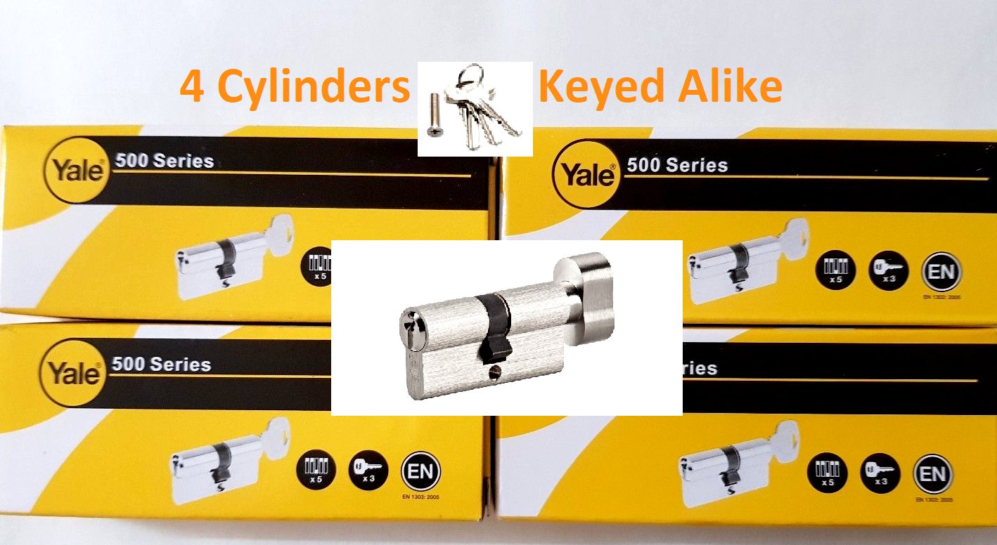4 Yale keyed alike cylinder lock Upvc Door Lock euro profile same key Thumbturn