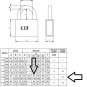 Rav-Bariach Padlock High Padlock 1/2" shackle Heavy duty 13mm