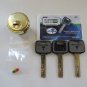 Mul T LOCK  MT5+ Mortise Cylinder- 1-1/8 Inch - Bright Brass 2 KEYS +1 free