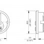 Mul T LOCK  MT5+ Mortise Cylinder- 1-1/8 Inch - Bright Brass 2 KEYS +1 free
