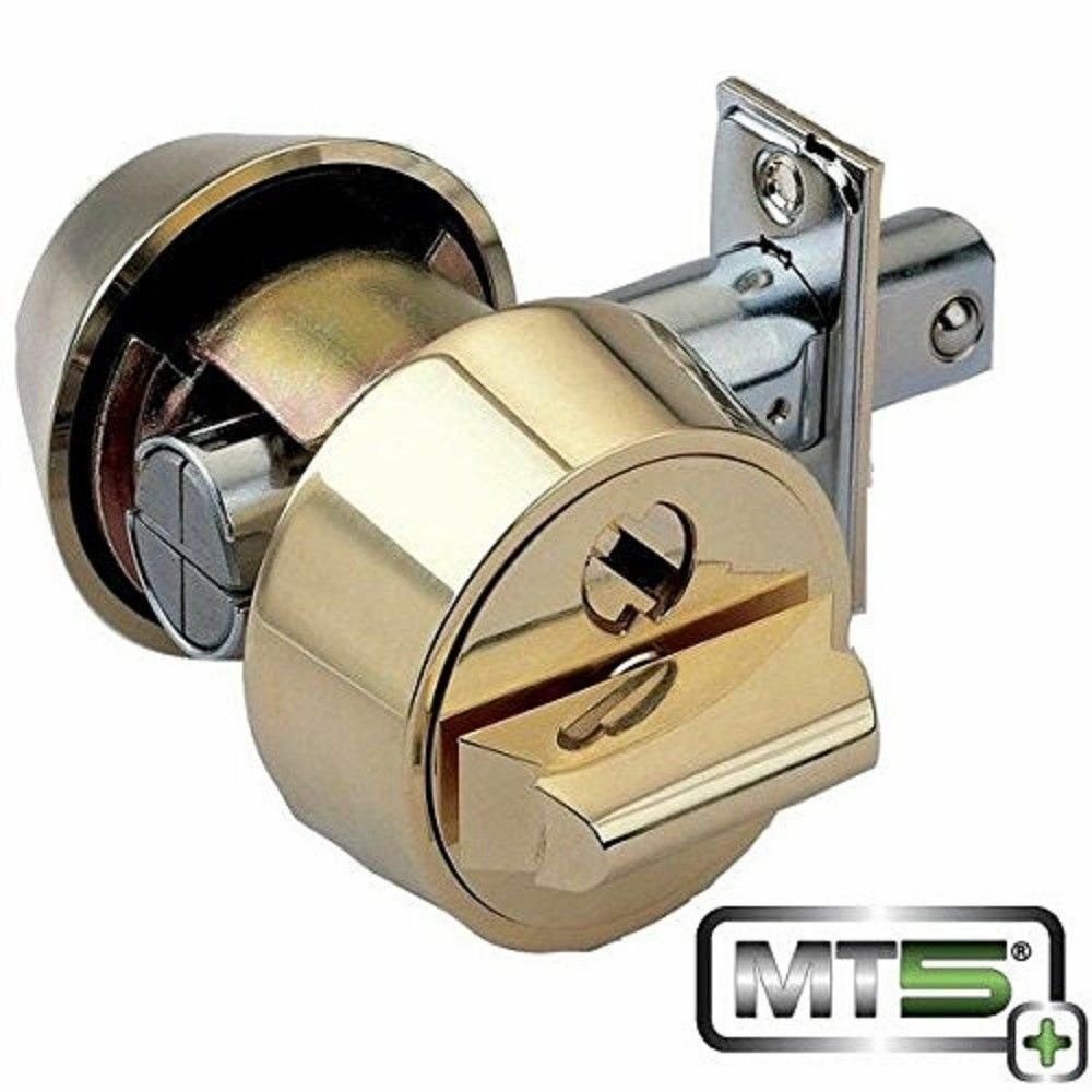 Mul-t-lock Hercular MT5+ Double Cylinder Captive Deadbolt -Bright Brass 3 KEYS
