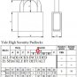 YALE PADLOCK HIGH SECURITY SHACKLE HEAVY DUTY KEYED ALIKE
