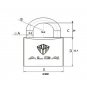 ALBA Padlock  KEYED ALIKE Quality lock sheds gate latch hasp garage outdoor