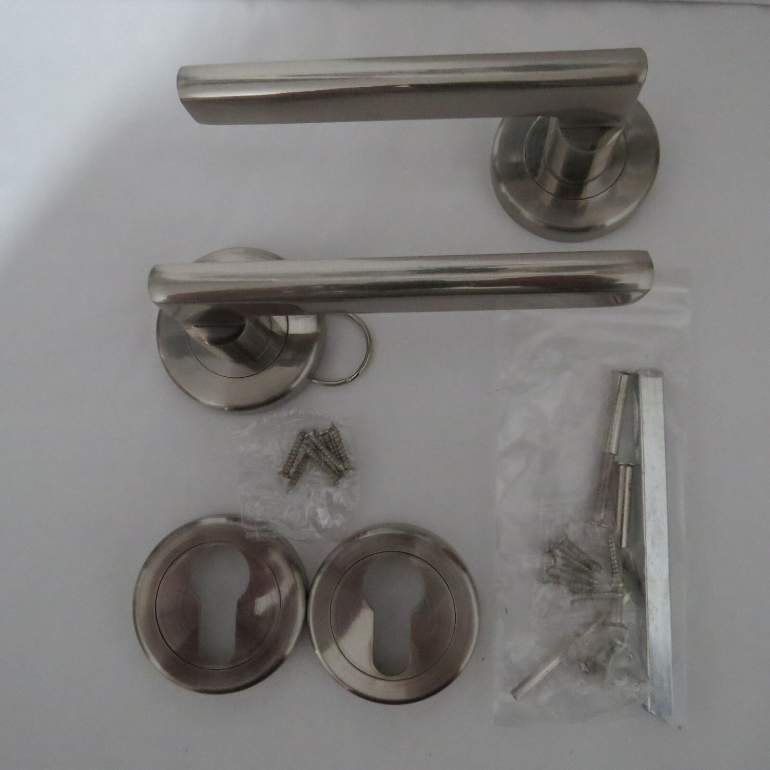 Door Handle Lever Set with Rosete for Euro cylinder