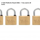 4Yale Padlock 40mm KEYED ALIKE Quality lock sheds gate latch hasp garage outdoor