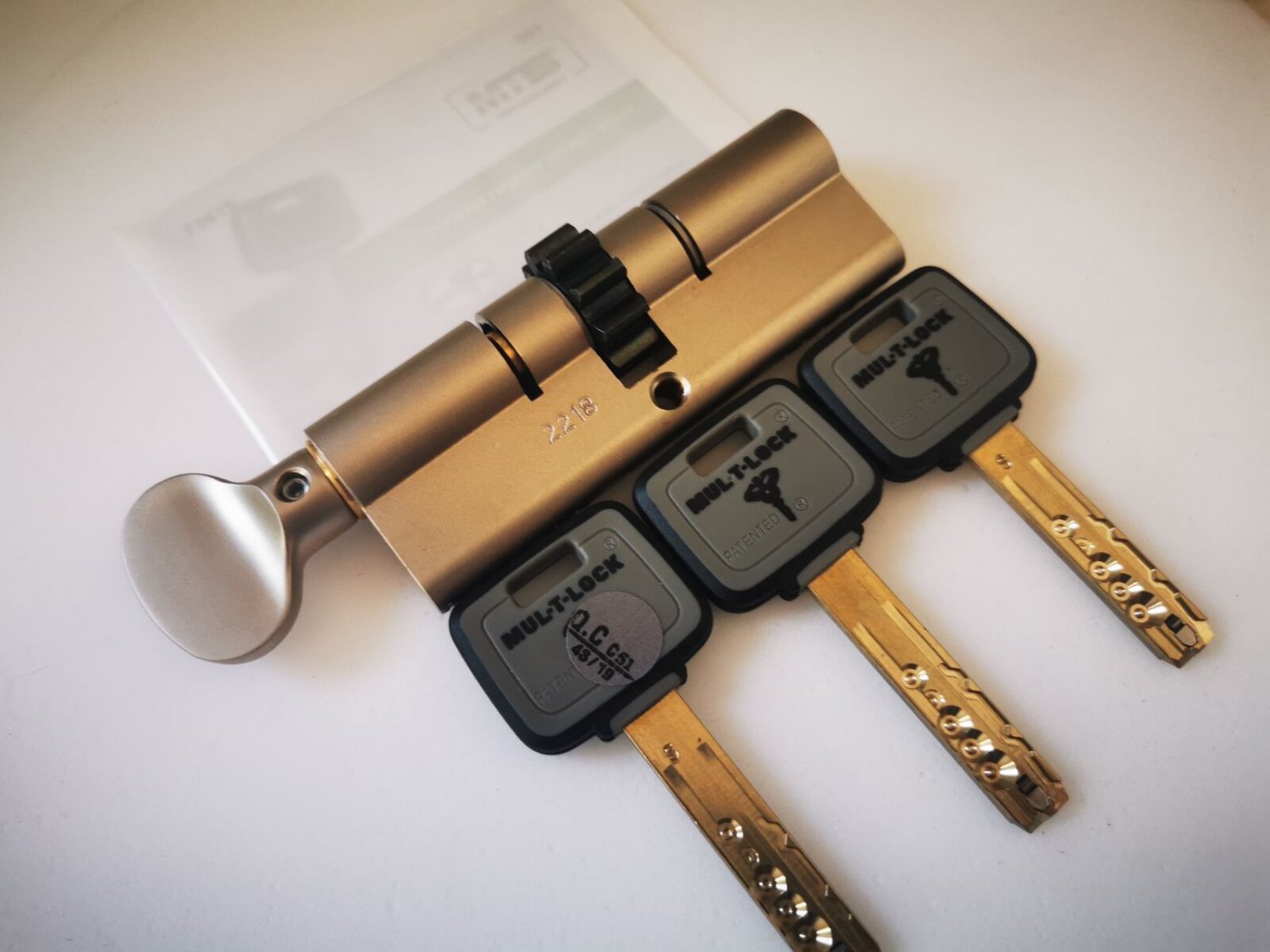 MT5+ Mul-t-lock Cylinder High security 90mm 45+45 mm euro profile cogwheel