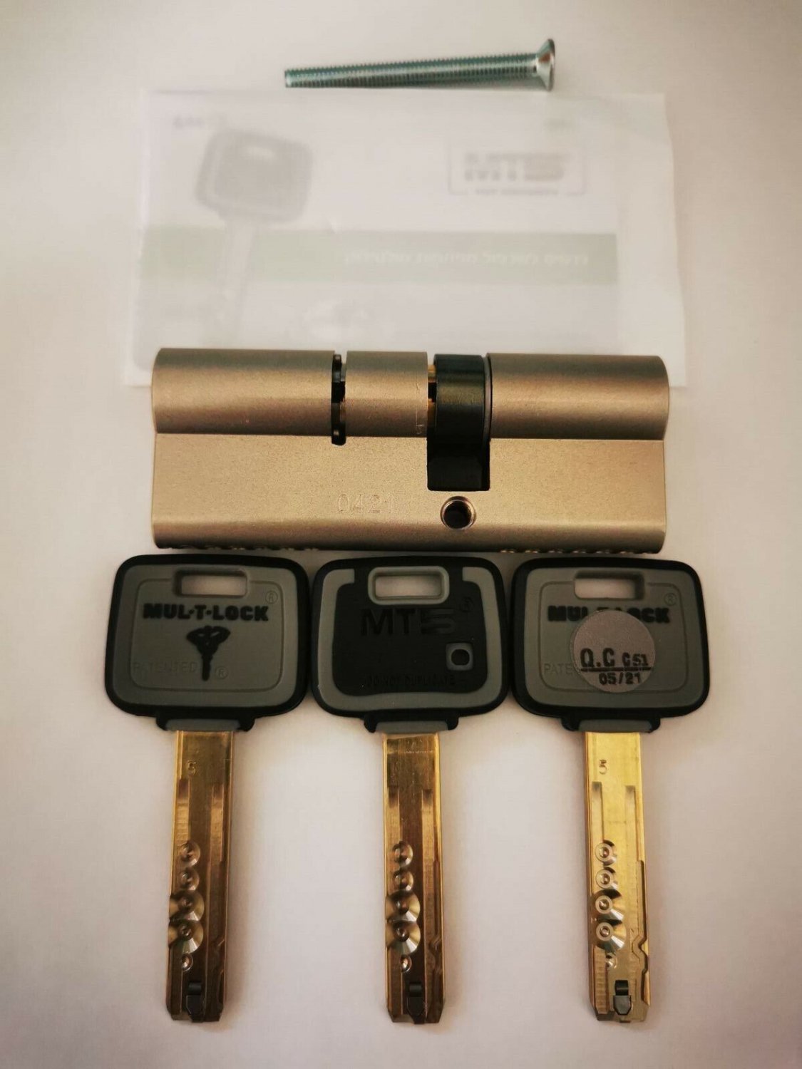 Mul-T-Lock  MT5+ 81mm 48+33  Replacement Cylinder Cam lock euro profile Cam