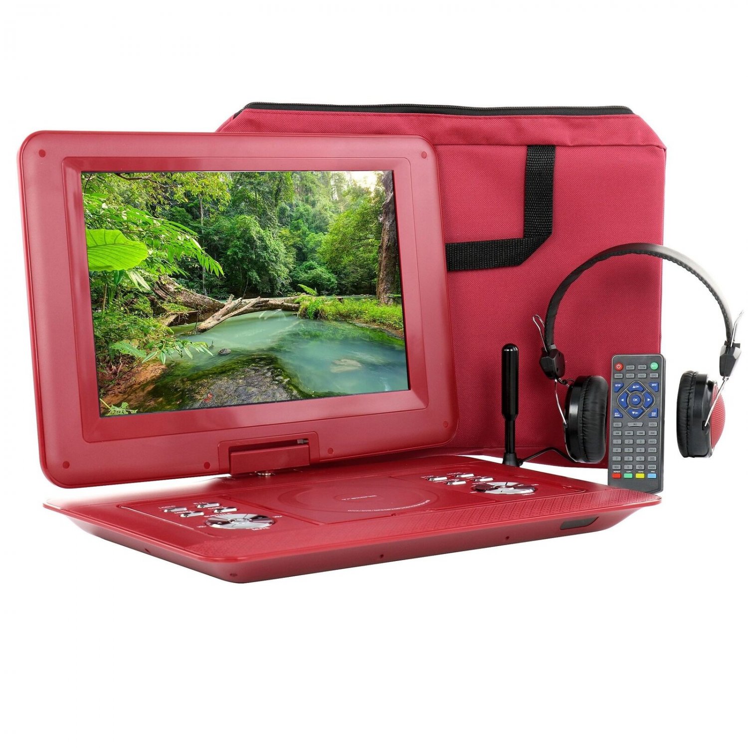 Trexonic 14.1 Inch Portable DVD with TV Tuner Player with Swivel TFT-LCD Screen