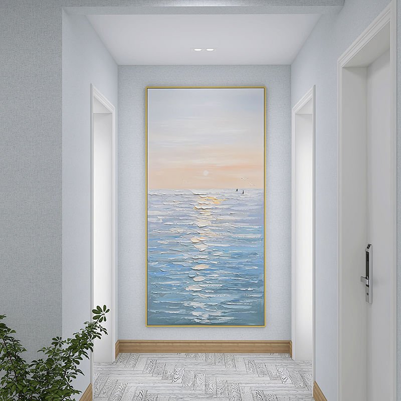 Ocean Seascape Modern Abstract Hand Painted Oil Painting On Canvas Paintings Pi