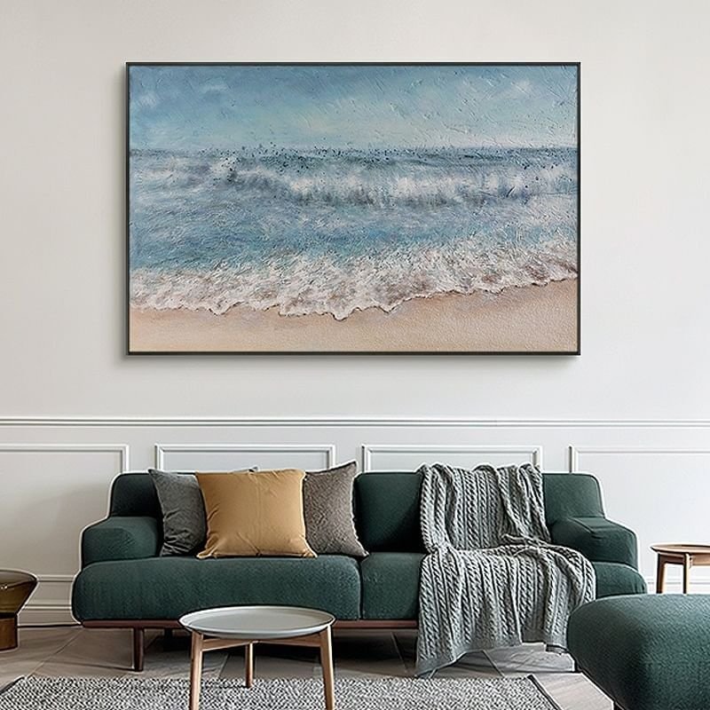 Abstract Handmade Oil Painting Wall Art Dark Color Art Decorative Unframed Canv