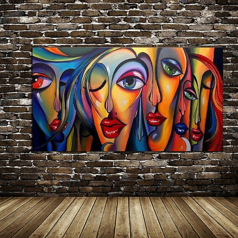 Top Selling Handmade Abstract Oil Painting Wall Art Modern  Figure Picture Canv