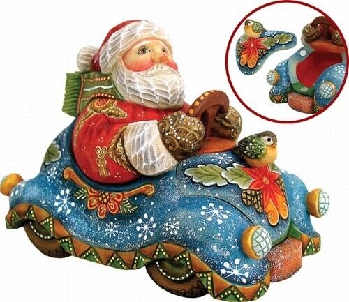 G.Debrekht 512045 Derevo Collection Speedy Delivery Santa Surprise Box 4 in.