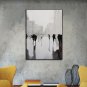 100% Hand Painted Abstract Oil Painting Wall Art Modern Figure Stand On the Str