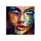 100% Hand Painted Large Home Decor Francoise Nielly Face Oil Painting Wall Art