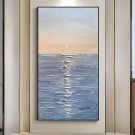 Handmade Canvas Oil Painting Interior Decoration Salon Sea Dawn Modern Art Mura Handmade Canvas Oil Painting Interior Decoration Salon Sea Dawn Modern Art Mura