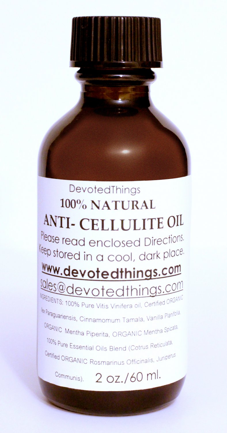All Natural Anti Cellulite Oil Treatment That Works For Thighs With Caffeine And Essential Oils