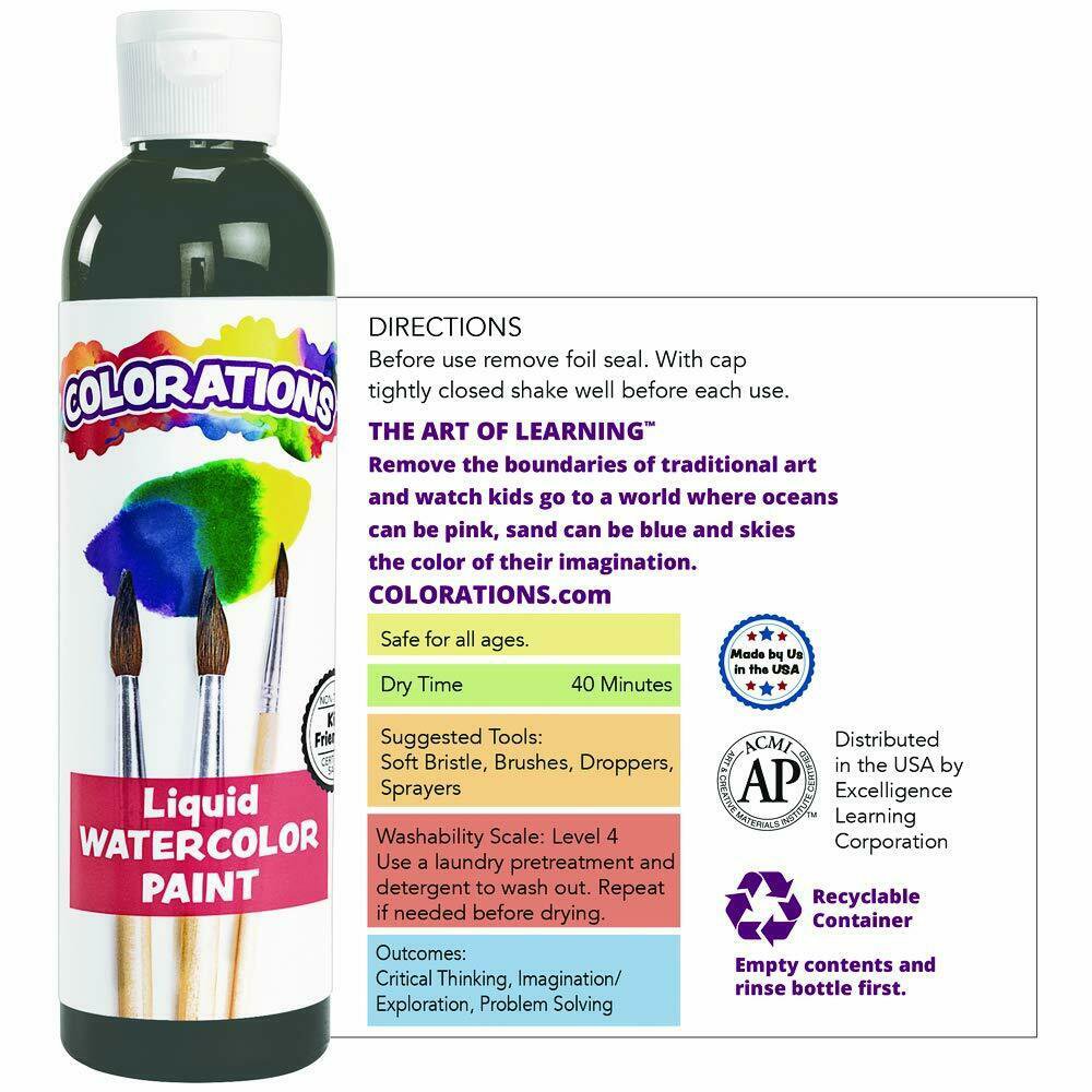 Colorations Liquid Watercolor Paint, 8 fl oz, Gold, NonToxic, Painting