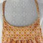 BCBG GENERATION L Silky Orange Pink Red Geometric Print Crisscross Back Tank Top