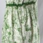 MSSP MAX STUDIO Dress M Green Beige Embroidered Eyelet Floral Print Sleeveless