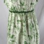 MSSP MAX STUDIO Dress M Green Beige Embroidered Eyelet Floral Print Sleeveless