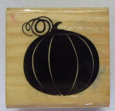 RECOLLECTIONS Pumpkin Fall Autumn Halloween Wood Mounted Rubber Stamp