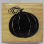 RECOLLECTIONS Pumpkin Fall Autumn Halloween Wood Mounted Rubber Stamp