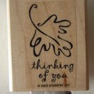 STAMPIN UP 2003 Thinking of You Leaf Folliage Print Double Sided Stamp