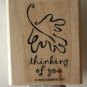 STAMPIN UP 2003 Thinking of You Leaf Folliage Print Double Sided Stamp
