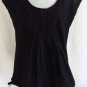 THE NORTH FACE Shirt Top Blouse XL Solid Black Pleats Cotton