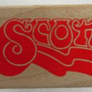 ALL NIGHT MEDIA Persons Name SCOTT Wood Mounted Rubber Stamp