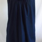 FEI ANTHROPOLOGIE Mini Dress 8 Solid Navy Blue Ruffles Sleeveless Cotton Stretch