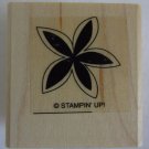 Stampin Up Flower Floral Print Sweet Dreams Hostess Rubber Stamp Wood Mounted