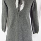 VELVET GRAHAM SPENCER M 100% Cashmere Gray Keyhole Neck Sweater Top
