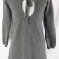 VELVET GRAHAM SPENCER M 100% Cashmere Gray Keyhole Neck Sweater Top
