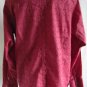 ARIAT Womens XL Pink Red Swiss Dot Pearl Snap Fitted Western Shirt
