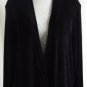 VIKKI VI 1X Solid Black Slinky Travelers Knit Shirt Jacket Made USA