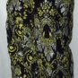 BOSTON PROPER 2 XS S Jacquard Chenille Black Gold Silver Floral Blazer Jacket