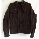 CORPUS Zip Up Jacket Coat S Mens Ribbed Brown