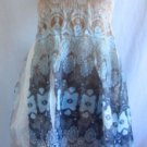 LAPIS Convertible Dress OS Sublimation Abstract Geometric Print Smock Tube Top