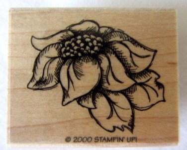 Stampin Up Rubber Stamp 2000 Flower In The Garden Wood Mounted Floral